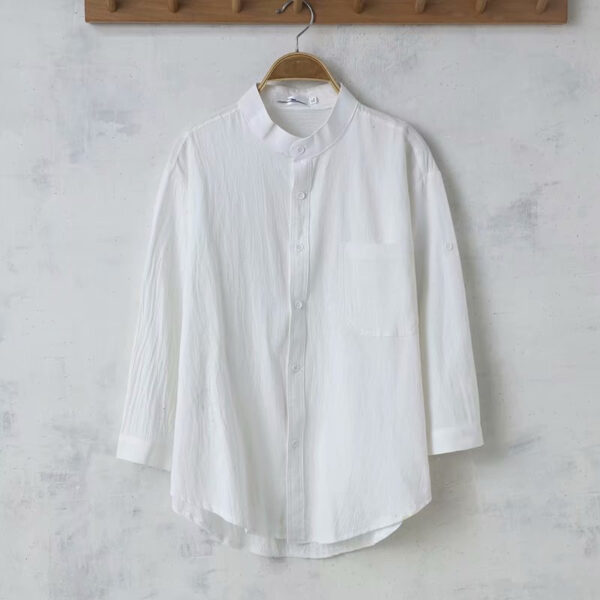 Summer Linen Shirt Men's Cotton And Linen Casual Loose Shirt