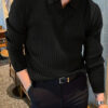 Slim Fit Waffle Knit Polo Shirt