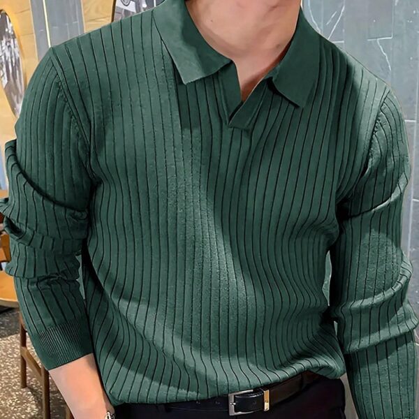 Slim Fit Waffle Knit Polo Shirt