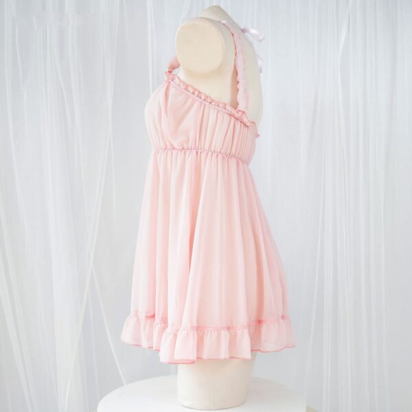 Seductive Semi-sheer Backless Chiffon Dress