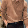 Slim Fit Waffle Knit Polo Shirt