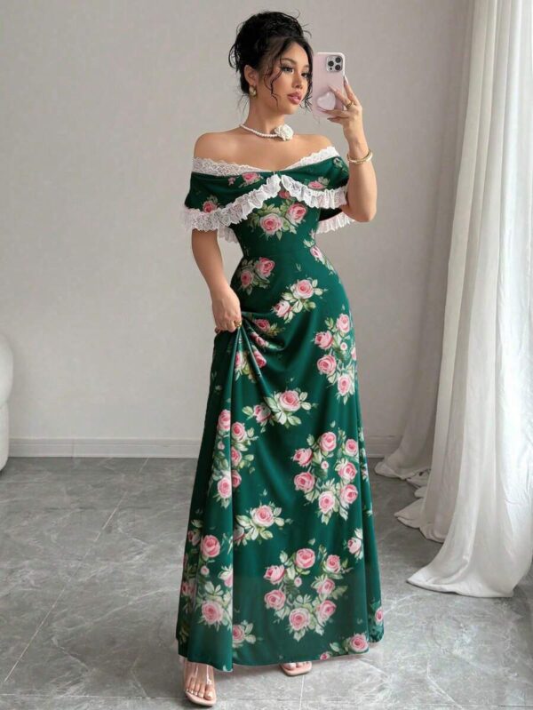 Women's Fashion Slim Floral Dress