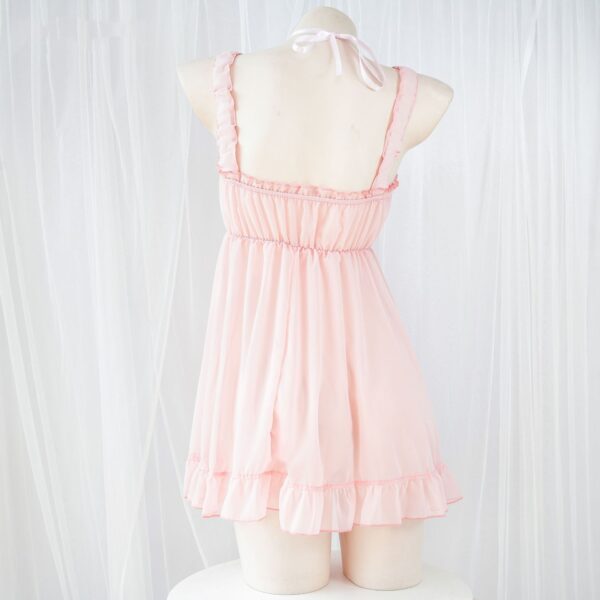 Seductive Semi-sheer Backless Chiffon Dress