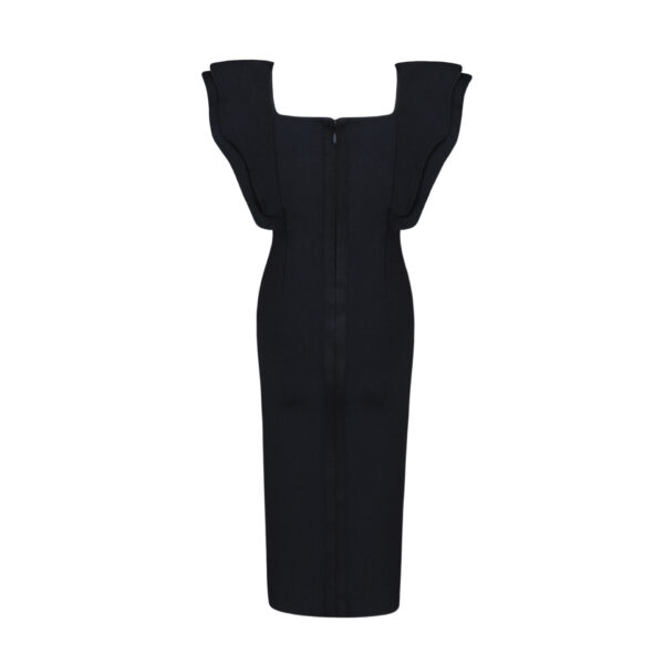 Ruffled Butterfly Sleeve Skinny Club Dress