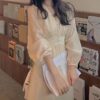 1620381381556.jpg French Puff Sleeve Midi Dress Vintage Designer Women Korean Sequins Dress Elegant Fairy Spring Wedding Party Female Clothes