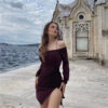 268fac42-c284-4bfb-b9bf-3c57a3dad2c9.jpg Slim Straight Neck Wrap Hip Split Dress Women