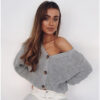476700194460.jpg V-neck knit cardigan