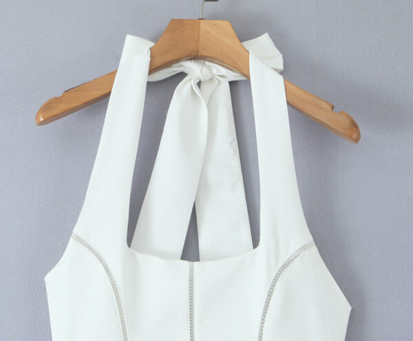 Backless Halter-neck Midi Dress For Women