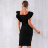Ruffled Butterfly Sleeve Skinny Club Dress