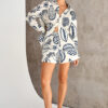 Early Autumn Casual Premium Fruit Printed Shorts Cardigan Suit