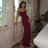Seamless Ribbon Wrap Bodycon Dress For Women