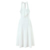 Backless Halter-neck Midi Dress For Women