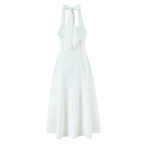Backless Halter-neck Midi Dress For Women