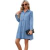 ad008d49-ac85-4c32-844d-b53e643c760d.jpg Washed Loose Casual Denim Dress Midi Dress For Women