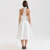 Backless Halter-neck Midi Dress For Women